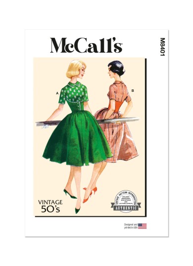 McCall's 8401 - Vintage Kjole K5 (8-10-12-14-16)