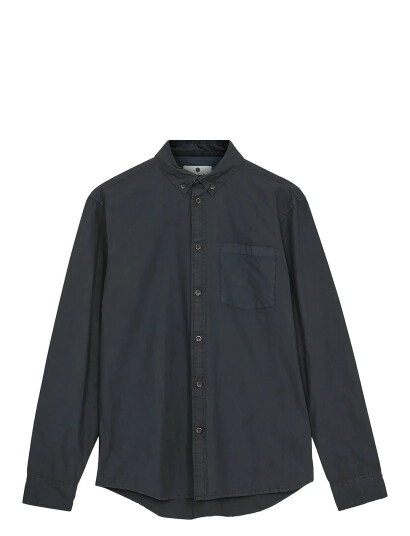 Anerkjendt Akkonrad L/S Poplin Shirt Noos - Navy - M