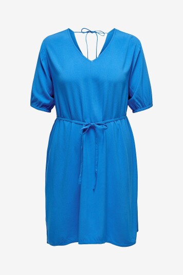 Only Carmakoma - Kjole carErinna Life 2/4 Blk Dress Wvn - Blå