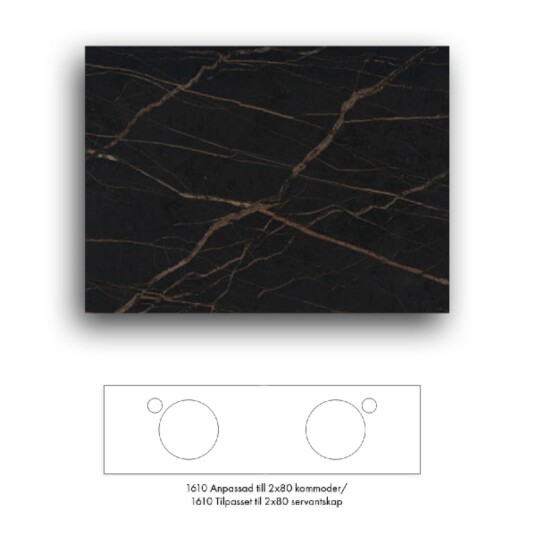 Macro Design Crown+ Dekton Benkeplate 161-201cm Laurent / 161cm Macro Design Crown+ Dekton Benkeplate 161-201cm Laurent / 161cm