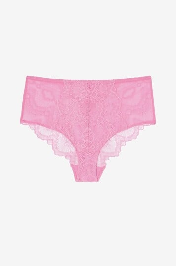 Understatement Blondetruser Lace Mesh Highwaist Briefs Rosa