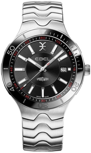 Ebel Herreklokke 1216673 Sport Wave Sort/Stål Ø41 mm Ebel Herreklokke 1216673 Sport Wave Sort/Stål Ø41 mm