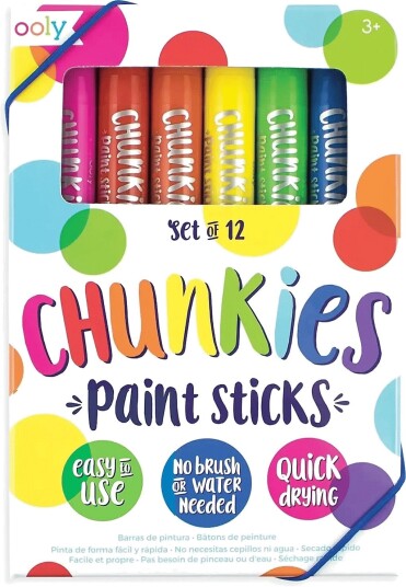 Ooly Chunkies 12 Pcs - Paint Stick Original - MULTI - One Size
