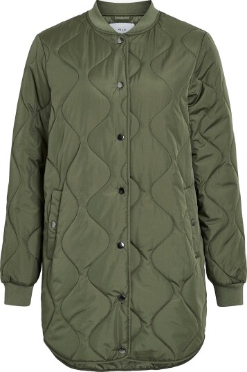 Vila Vattert jakke viTate L/S Quilt Grønn