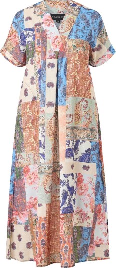 NO. 1 BY OX Maxikjole Long Dress w Slits Flerfarget NO. 1 BY OX Maxikjole Long Dress w Slits Flerfarget