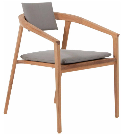 Selected Exclusive Lux matstol Teak med beige dyna Brun Selected Exclusive Lux matstol Teak med beige dyna Brun