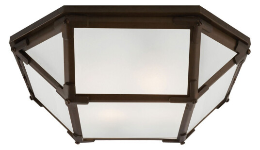 Morris plafond antik zink/frostat glas