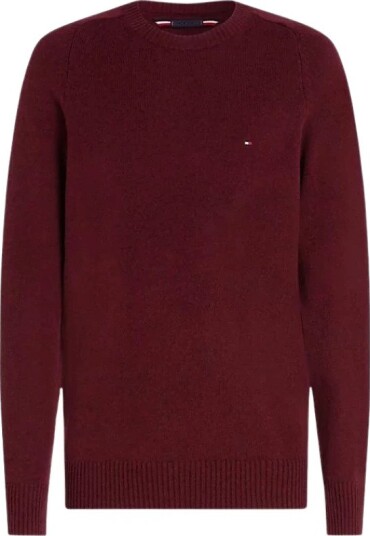 Tommy Hilfiger Lambswool Crew Neck BURGUNDY HEATHER XL Tommy Hilfiger Lambswool Crew Neck BURGUNDY HEATHER XL