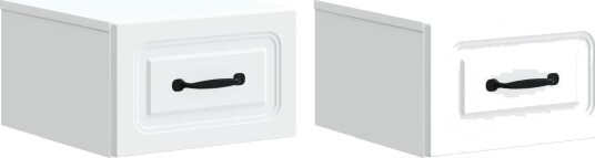  Vegghengt Nattbord 2 pcs Hvit 34,5 x 33 x 20 cm Konstruert tre
