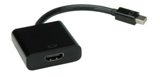 VALUE Cableadapter MiniDP-HDMI. M/F. Black. 15cm
