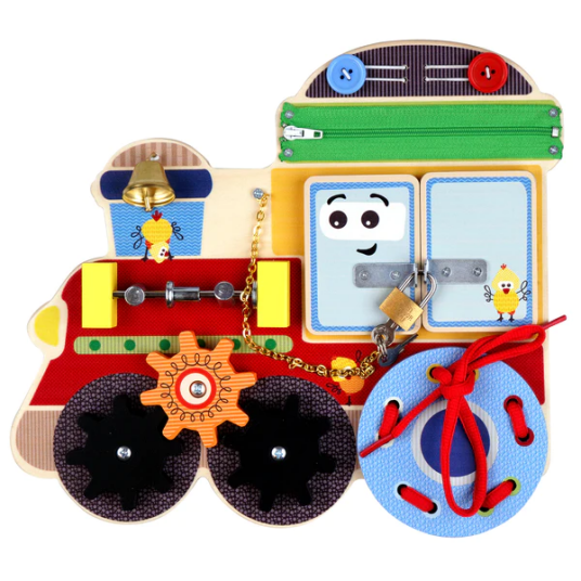 Barbo Toys Låsebrett Lokomotiv