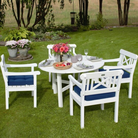Spisegruppe Eden Wood Holmsund Rundt Bord + 4 Stoler