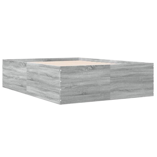 Sengeramme grå sonoma 140x200 cm konstruert tre 8721102615665 Sengeramme grå sonoma 140x200 cm konstruert tre 8721102615665