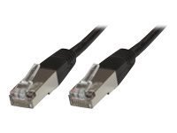 MicroConnect - Nettverkskabel - RJ-45 (hann) til RJ-45 (hann) - 1 m - FTP - CAT 6 - svart