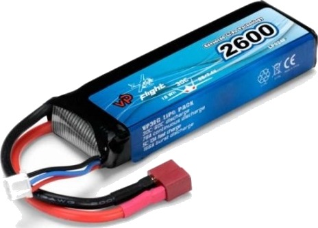 Vapex Li-Po batteri 2S 7,4 V 30C 2600 mAh T-kontakt Vapex Li-Po batteri 2S 7,4 V 30C 2600 mAh T-kontakt