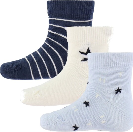 Tommy Hilfiger Sokker 3 pack Light Blue Tommy Hilfiger 19/22 Sokker Hvit Lyseblå Marineblå 19 22