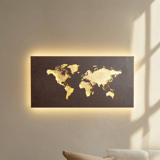 LED vegglampe World Lucande Brun / rust Stue / spisestue Metall Moderne LED vegglampe World Lucande Brun / rust Stue / spisestue Metall Moderne