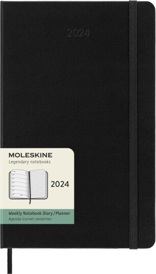 Moleskine Kalender Moleskine 2024 Hard L Uke Notat Sort