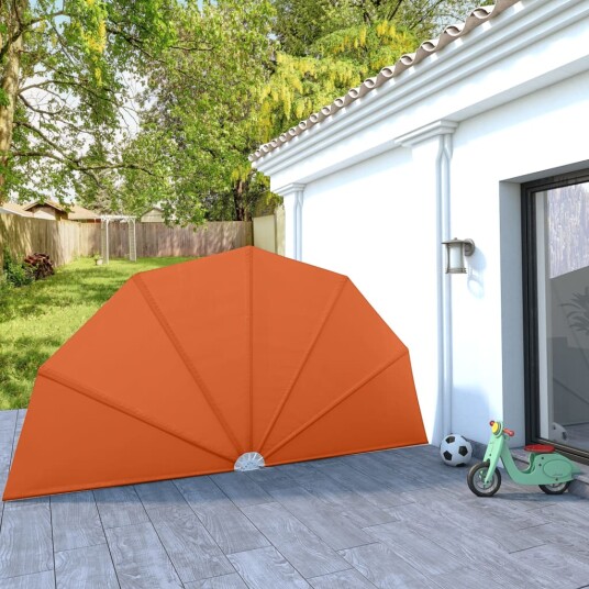 vidaXL Sammenleggbar sidemarkise for terrasse terrakotta 200 cm