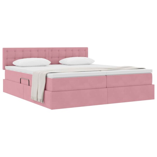 Seng med Oppbevaring med madrass med lagring Rosa 90 x 200 cm Seng med Oppbevaring med madrass med lagring Rosa 90 x 200 cm