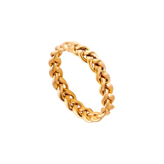 Jane Kønig Flet Medium Ring 18 kt. Gullbelagt sølv JK0007R-G_52 - Dame - 925 sterling silver