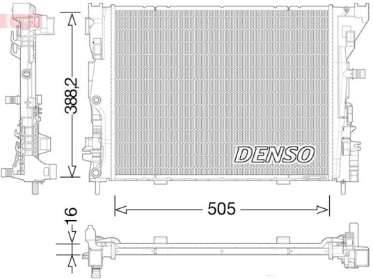 Radiator DENSO DRM23035 Radiator DENSO DRM23035