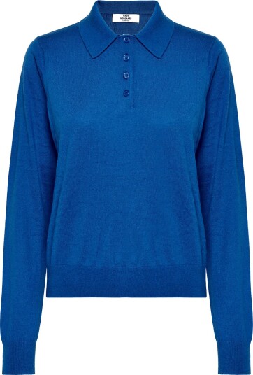 Mads Nørgaard Fine Merino Rosa Polo Knit LAPIS BLUE XL