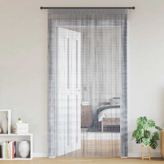 Snøregardiner 2 stk lysegrå 100x250 cm 8721158550651