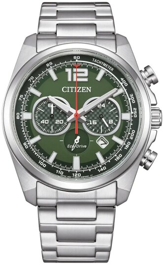 Citizen Herreklokke CA4640 50X Chrono Grønn/Stål Ø41 mm Citizen Herreklokke CA4640 50X Chrono Grønn/Stål Ø41 mm