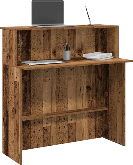 Resepsjonspult gammelt tre 100x50x103,5 cm konstruert tre Resepsjonspult gammelt tre 100x50x103,5 cm konstruert tre
