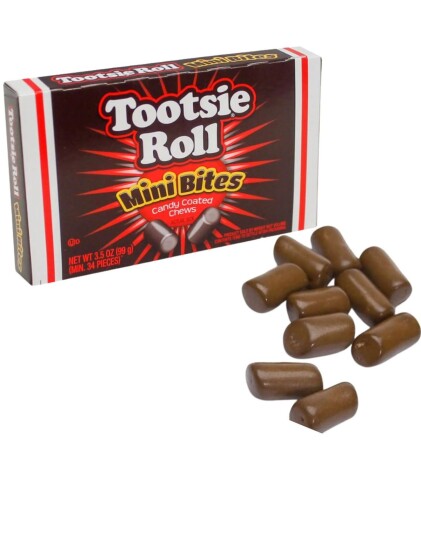 Tootsie Roll Mini Bites Theatre Box   Karamell med Sjokoladesmak 99 gram USA Import