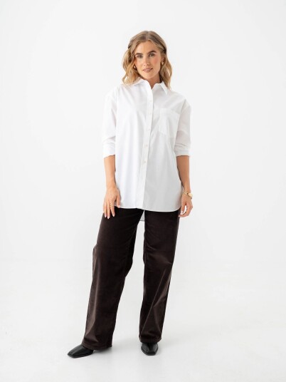 Selected Femme Ester Long Sleeve Oversize Shirt Hvit 44