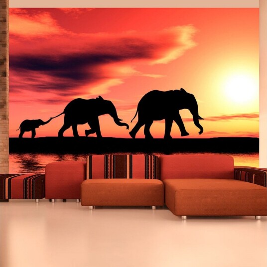 Fototapet Elephants Family 400x309 - Artgeist sp. z o. o.
