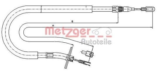 Tautrekk, håndbremse METZGER 10.9875 Tautrekk, håndbremse METZGER 10.9875