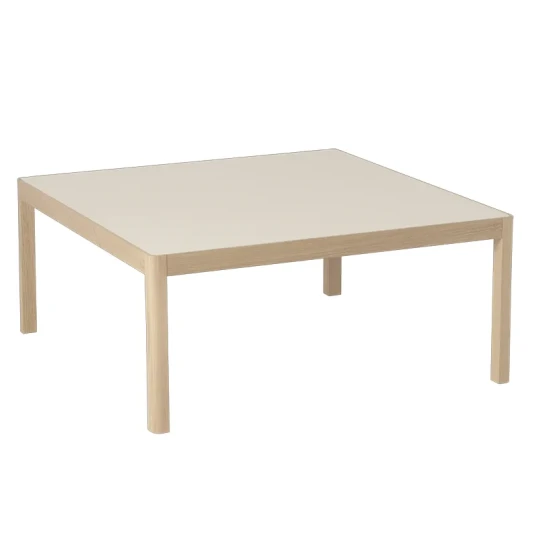 Muuto Workshop sofabord 86 x 86 cm Warm Grey Linoleum
