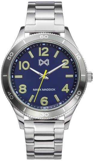 Mark Maddox Herreklokke HM7135 34 Classic Blå/Stål Ø43 mm