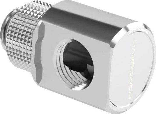 Barrow 90° Adapter G1/4 Hunn Til G1/4 Hann – Roterbar Sølv