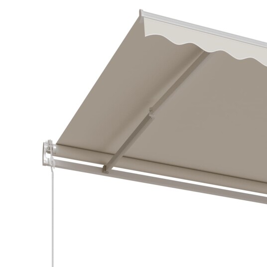 vidaXL Automatisk uttrekkbar markise 350x250 cm kremhvit