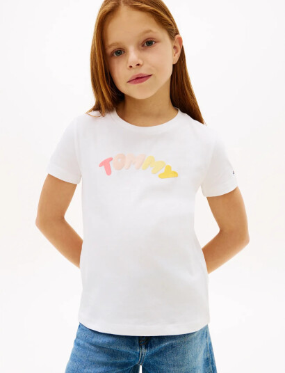 Tommy Hilfiger Tommy Puff Print Tee Ss White 38 Tommy Hilfiger Tommy Puff Print Tee Ss White 38