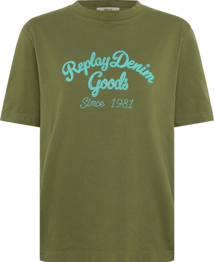 Replay T Shirt Boxy Green S