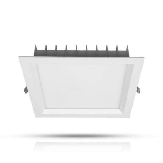 Downlight AGGE Square Flood Antiglare White IP44 / CCT / Dimbar 30W / 165 mm