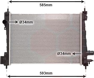 VAN WEZEL 37012721 Radiator motorkjøling VAN WEZEL 37012721 Radiator motorkjøling