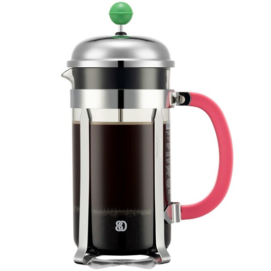 Bodum CHAMBORD presskanne 8 kopper rustfritt stål/rosa