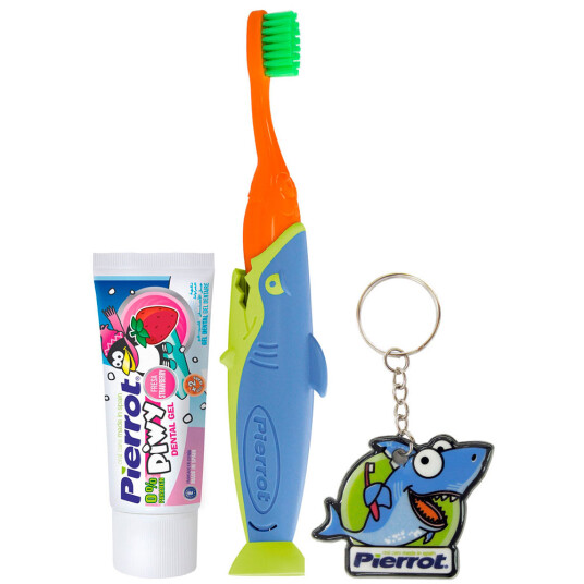 Munnpleiesett for barn Pierrot Sharky Dental Kit Kids Munnpleiesett for barn Pierrot Sharky Dental Kit Kids