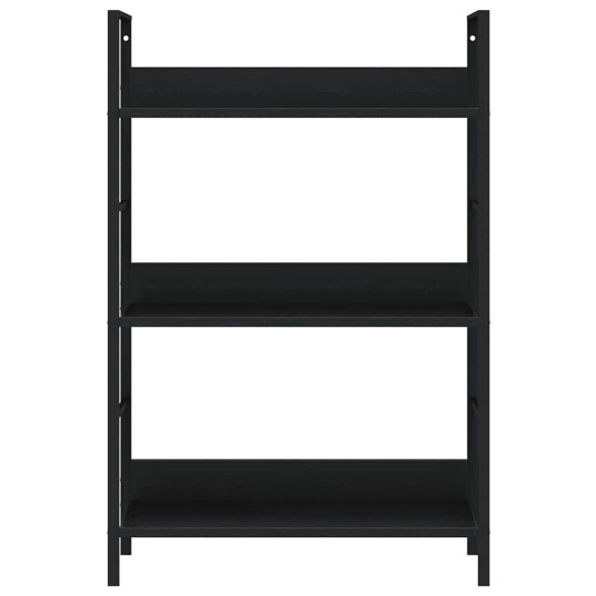 vidaXL Bokhylle 3 lag svart 60x27,6x90,5 cm sponplate
