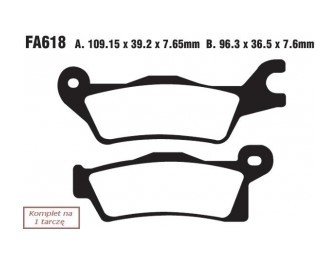 Bremseklosser EBC Brakes FA618R Bremseklosser EBC Brakes FA618R