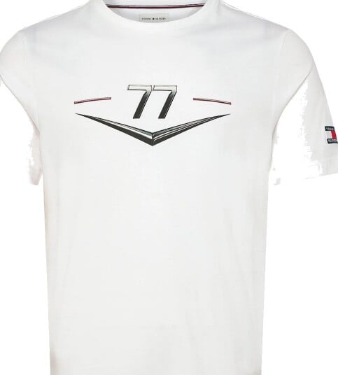 Tommy Hilfiger Th X Cf1 Drivers Chevron Tee WHITE XXL