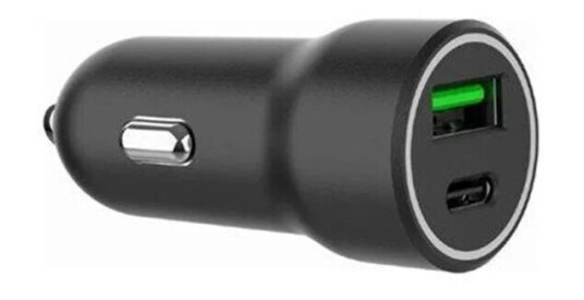 Gembird 20W Bilstrømadapter med USB-A og USB-C PD QC3.0 - Svart