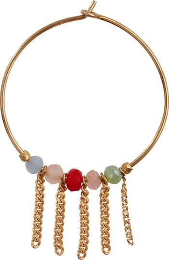 Stine A Jewelry Miss Paris Hoop Boheme Gullfarge Rosa Rød Blå Grønn 30 mm