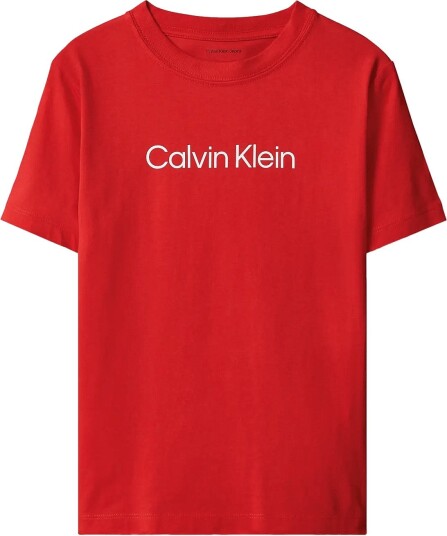 Calvin Klein Inst.logo Ss T Shirt   Red   164 x 14
